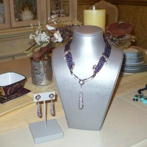 HEIDI  SPARKLING SENSATIONS NECKLACE AND MATCHING OMEGA EARRINGS
